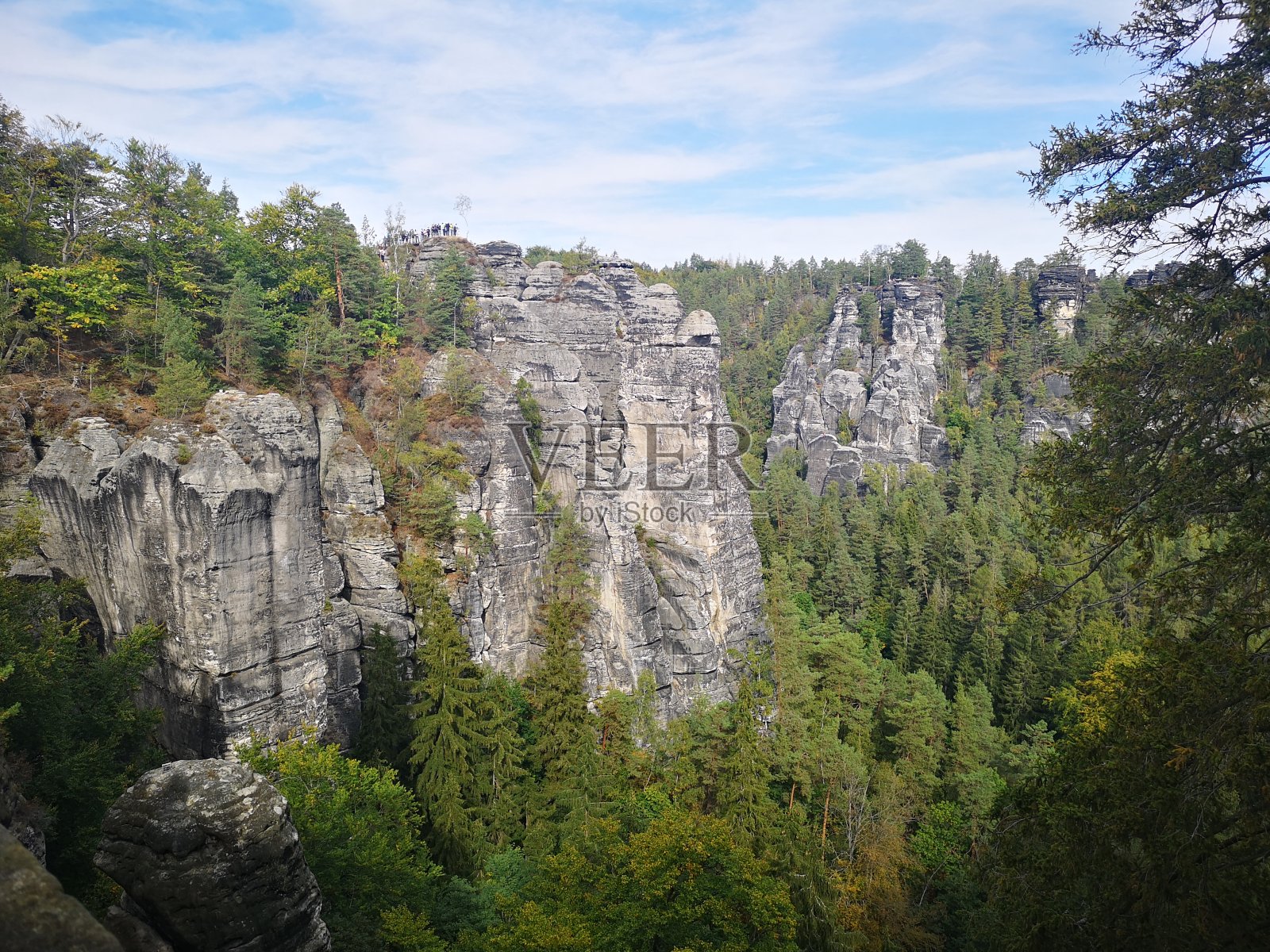 撒克逊瑞士，易北砂岩山脉照片摄影图片
