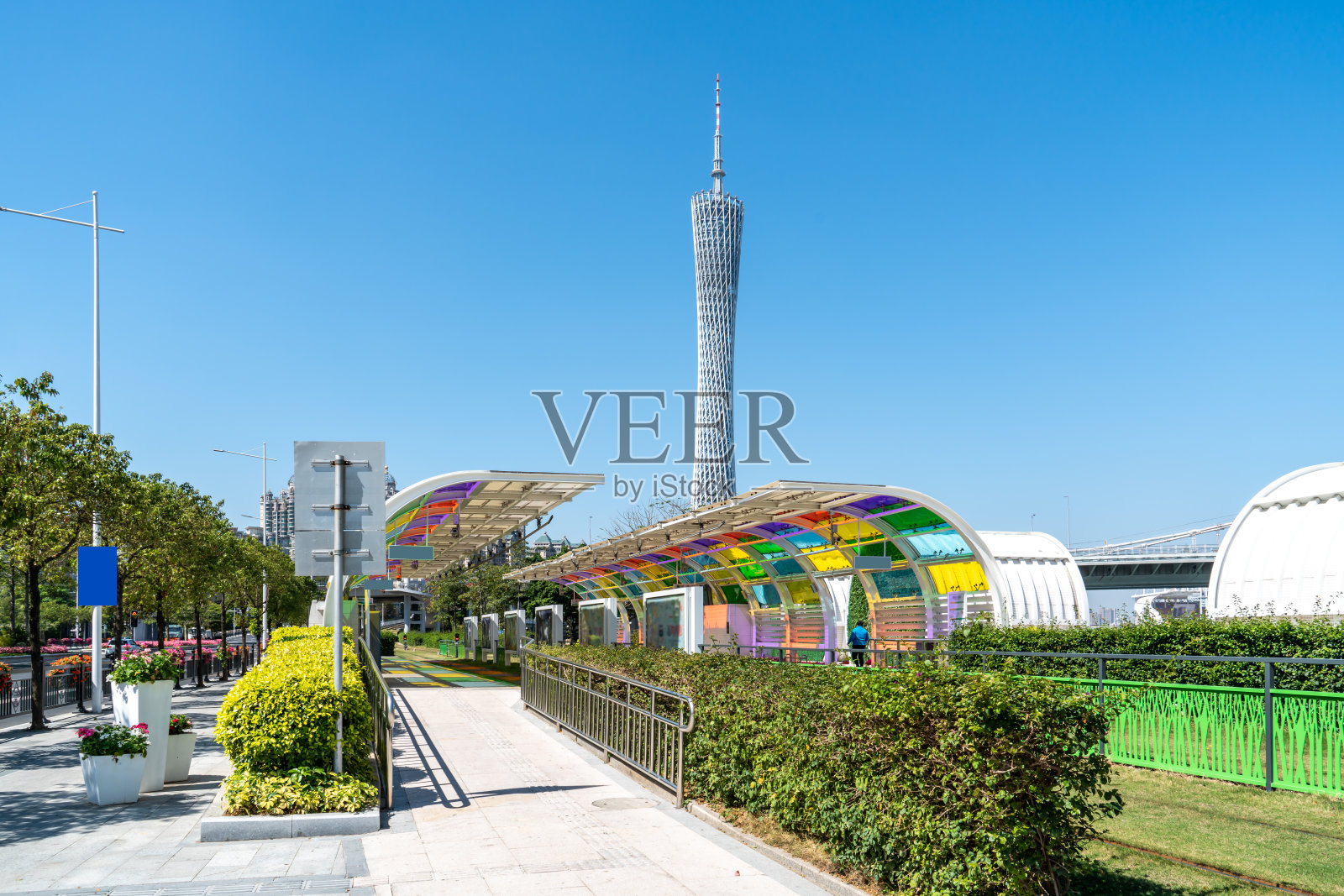 广州珠江新城地标建筑景观天际线照片摄影图片