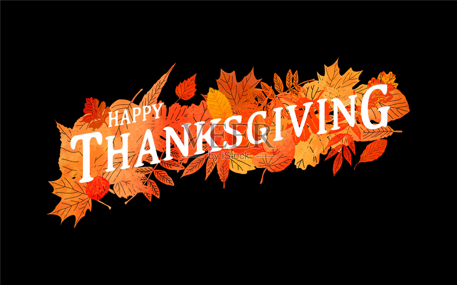 手绘感恩节快乐l插画图片素材