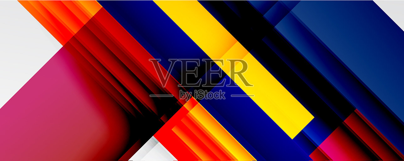 带有阴影线的几何抽象背景插画图片素材