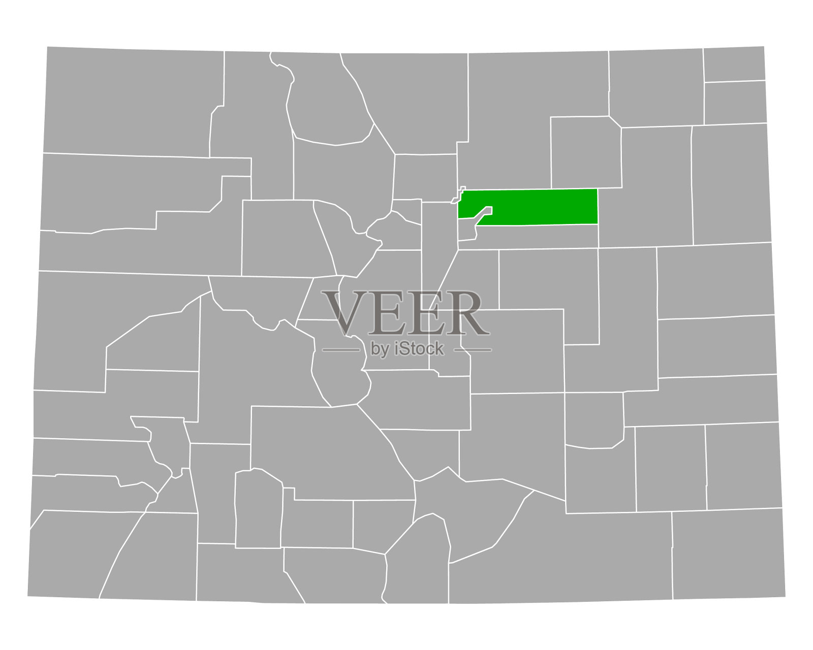 绘制科罗拉多州的亚当斯地图插画图片素材