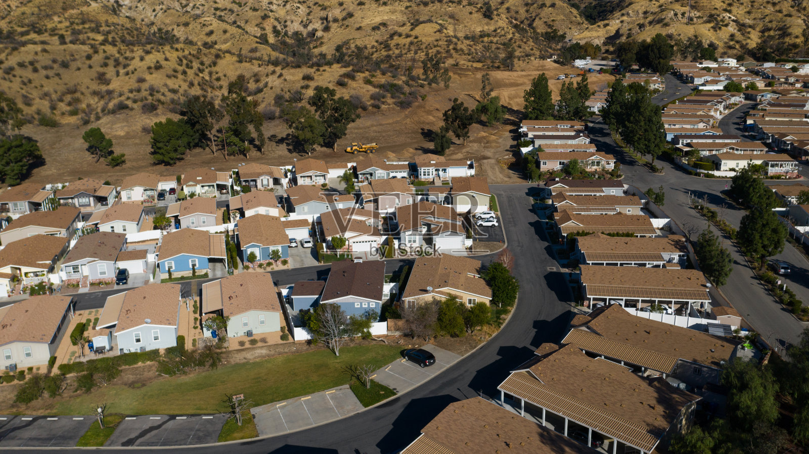 鸟瞰图的城市蔓延在南加州照片摄影图片