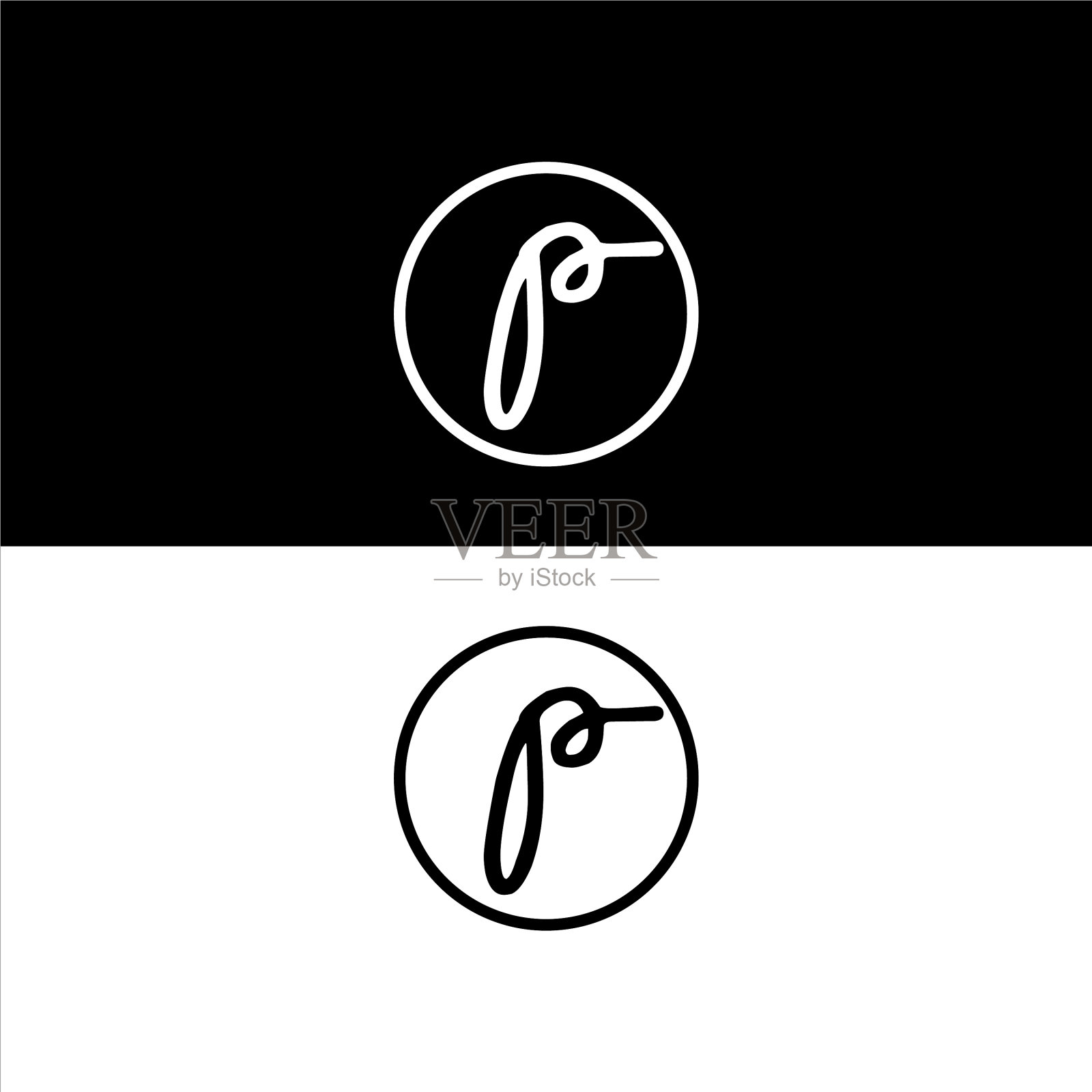 P字母标志设计插画图片素材