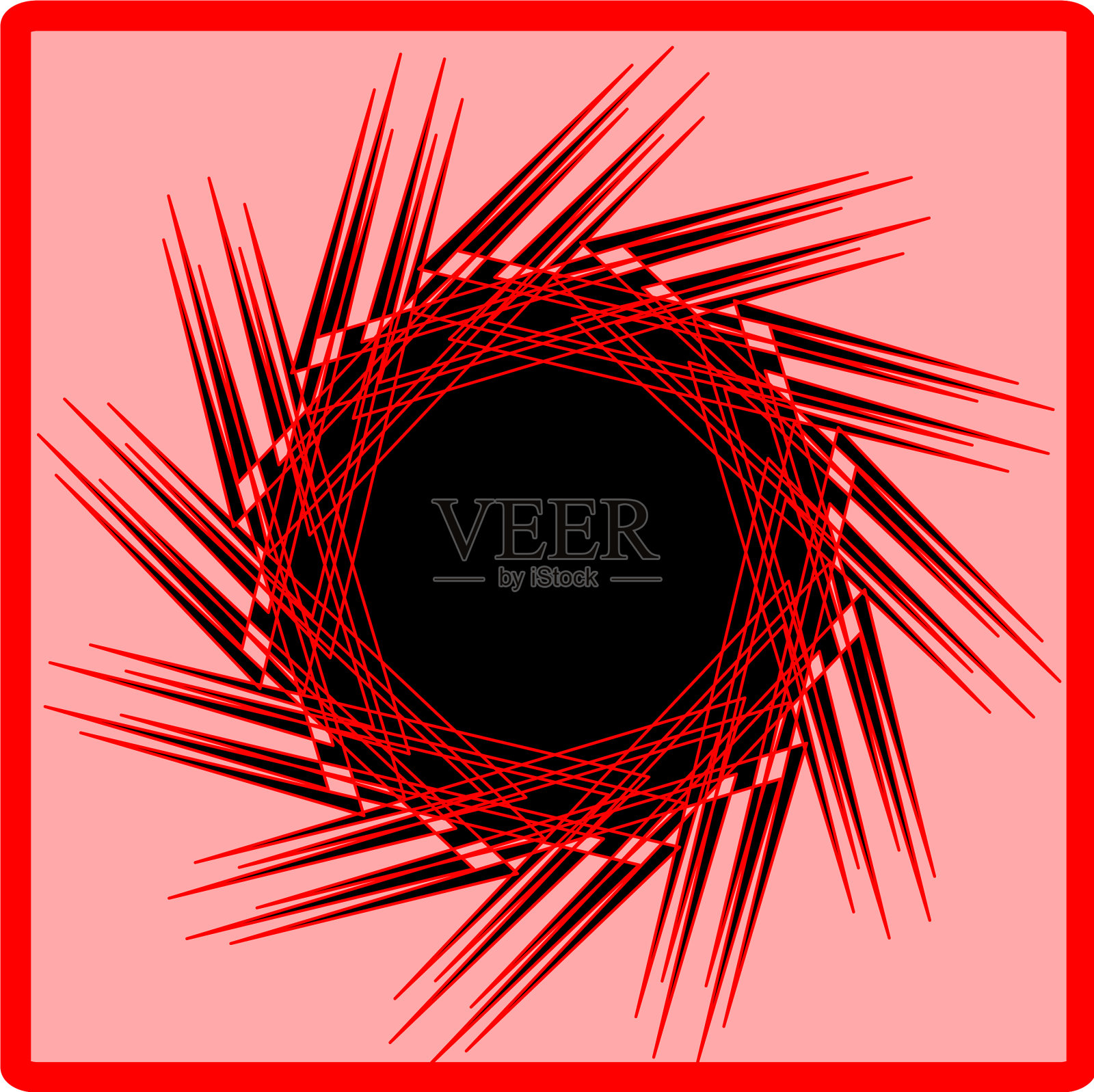 图案红花曼荼罗克隆图案插画图片素材