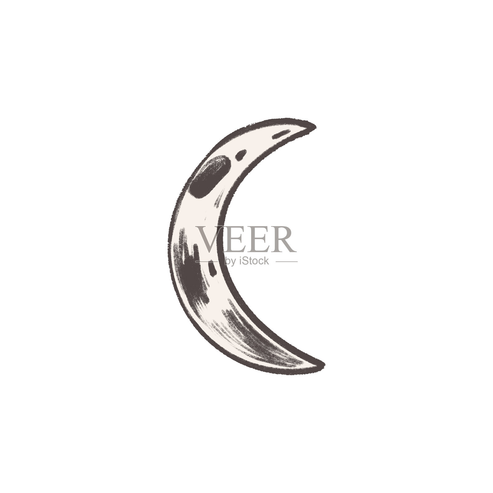 月相插画图片素材