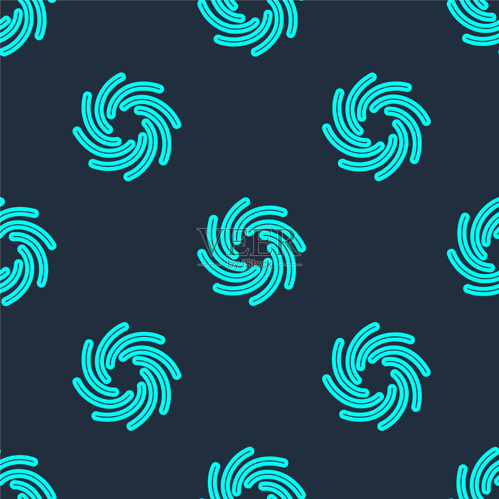 绿线龙卷风图标隔离无缝模式插画图片素材