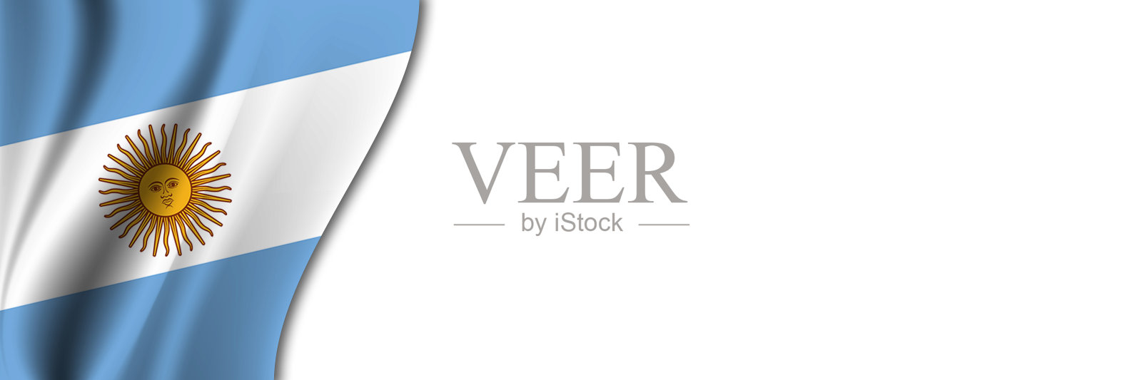 白色背景上的阿根廷国旗照片摄影图片