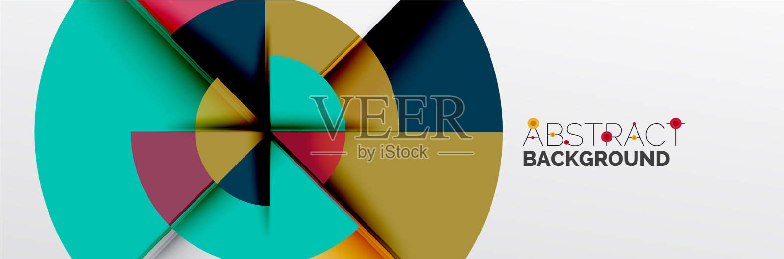 明亮的颜色圆圈抽象圆形的形状和插画图片素材