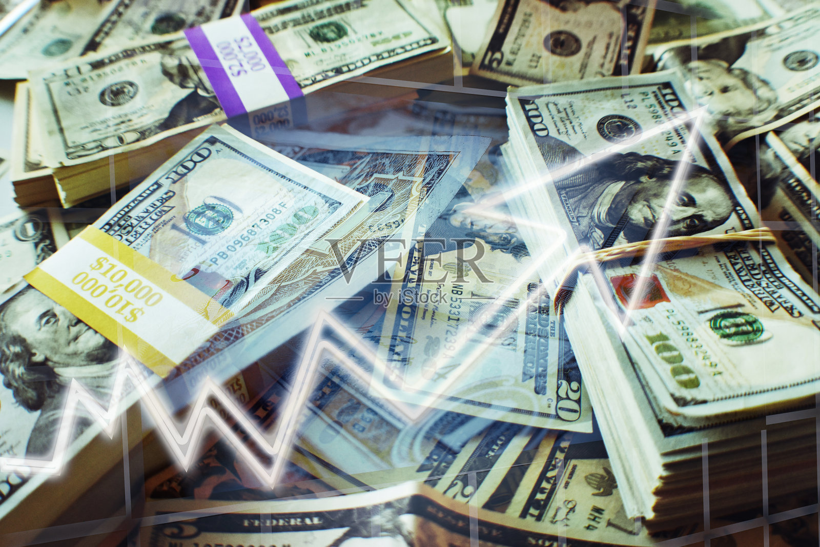 由于国内和全球新闻高质量，投资组合暴涨照片摄影图片