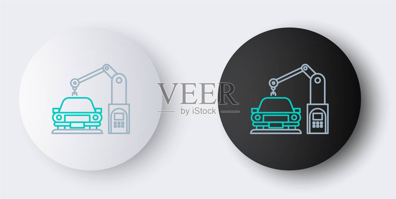 生产线工业机器机器人手臂上的手插画图片素材