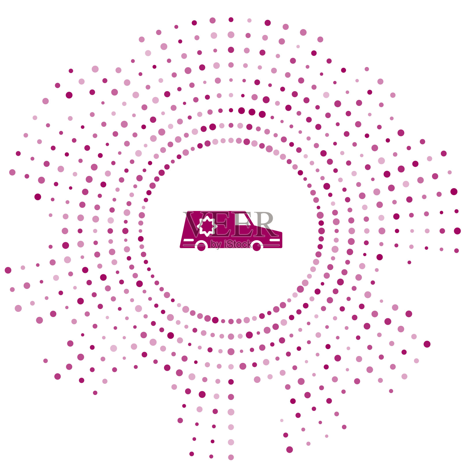 紫色灵车图标孤立在白色上插画图片素材