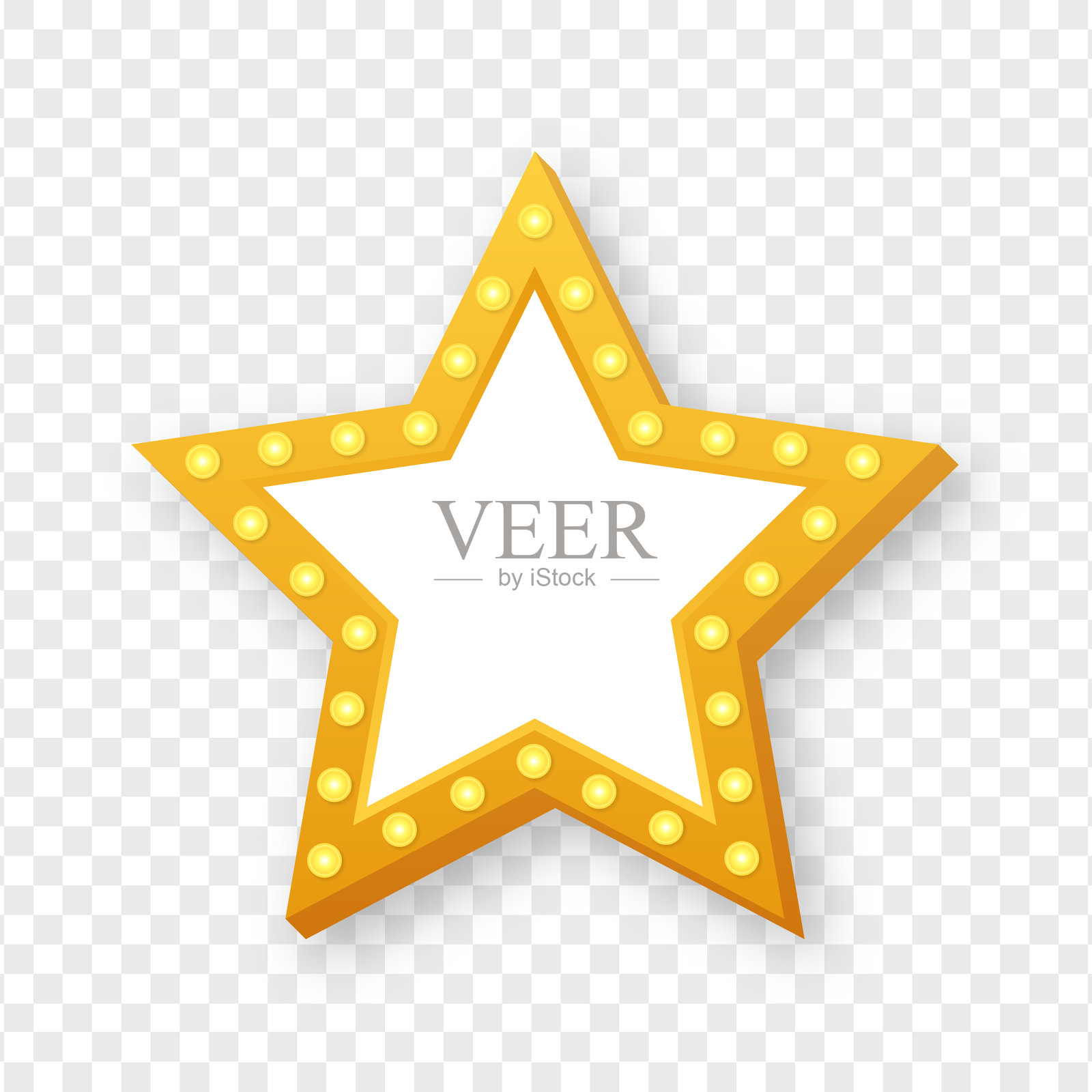 复古灯箱广告牌复古框架灯箱插画图片素材