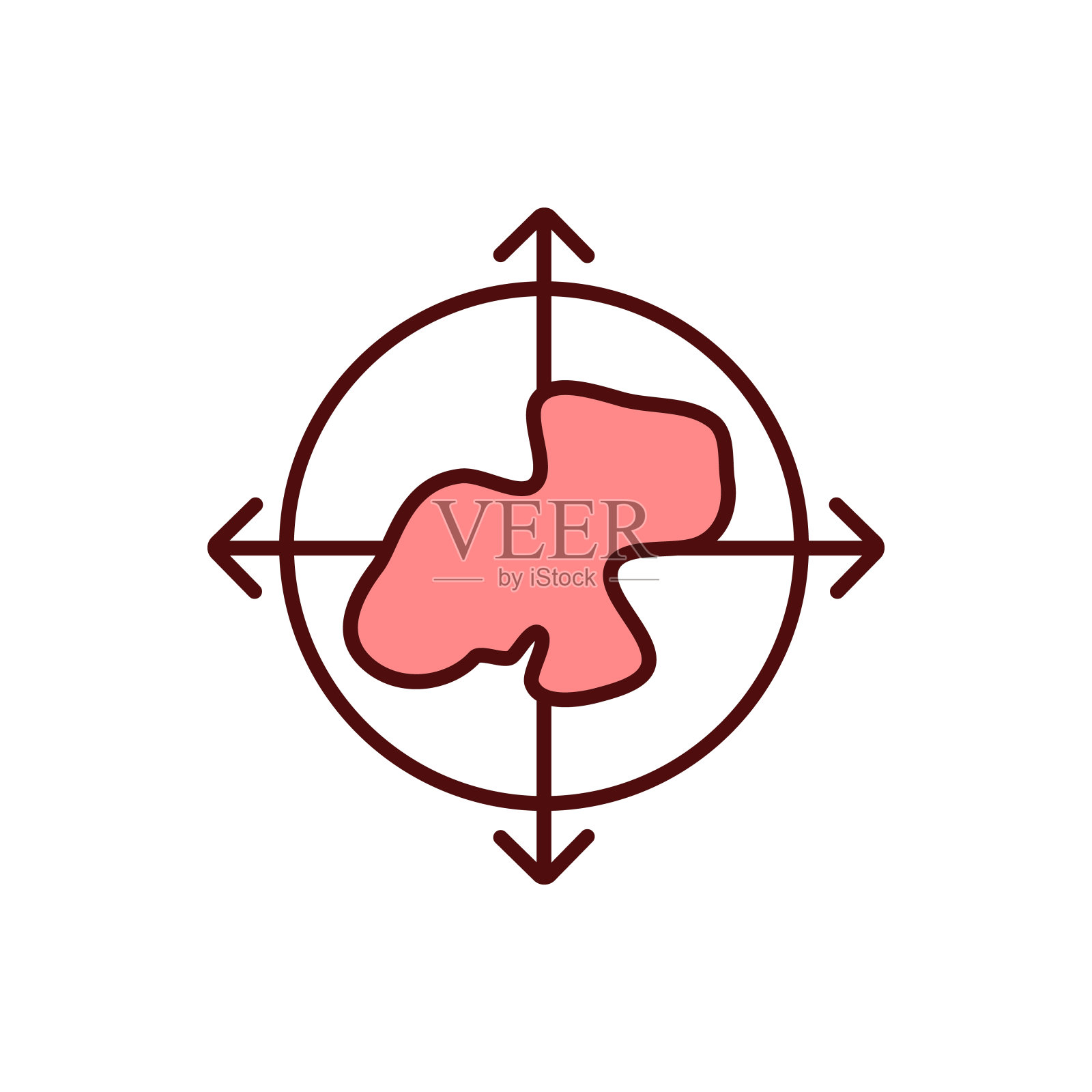 肿瘤大小测量RGB颜色图标插画图片素材