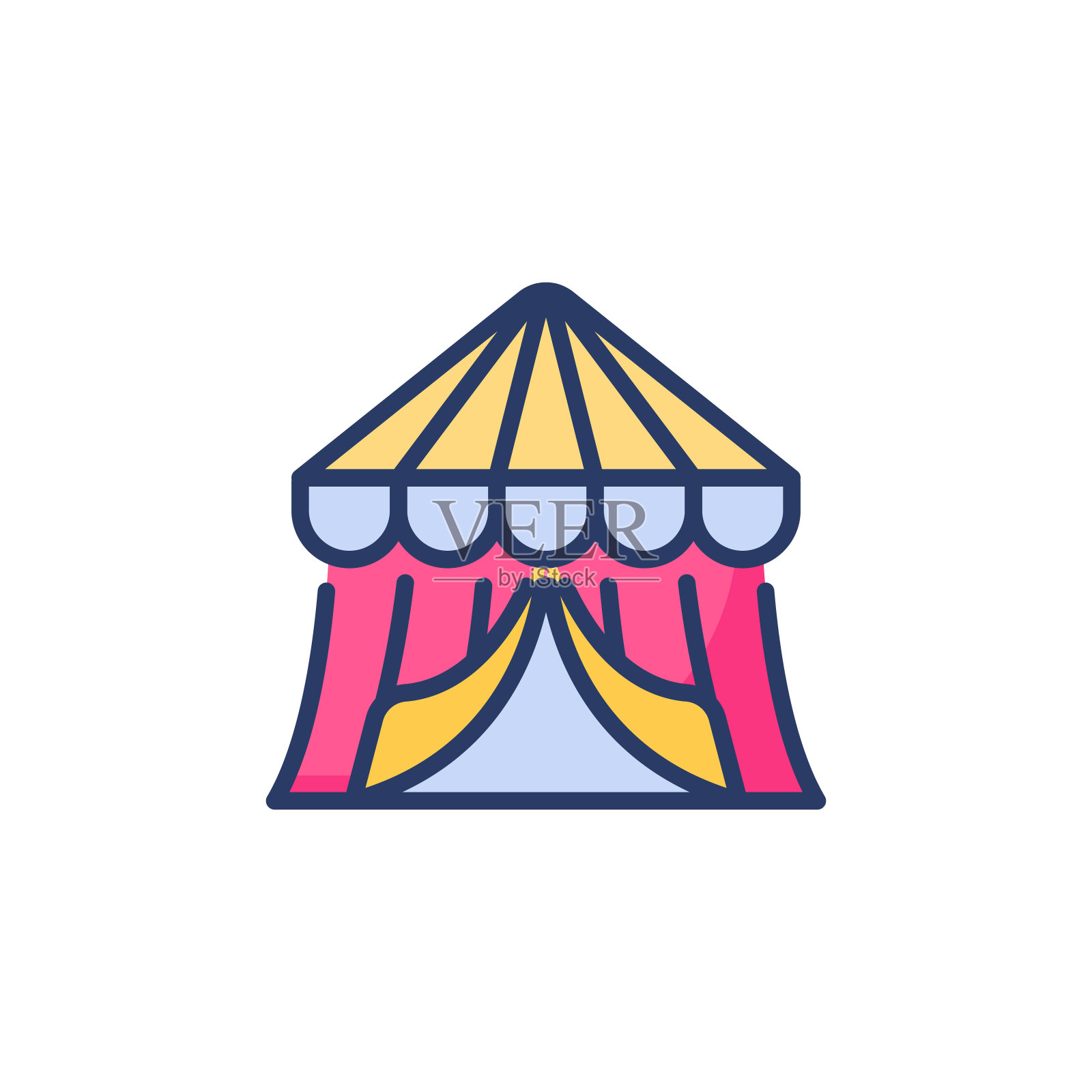 马戏团的帐篷插画图片素材