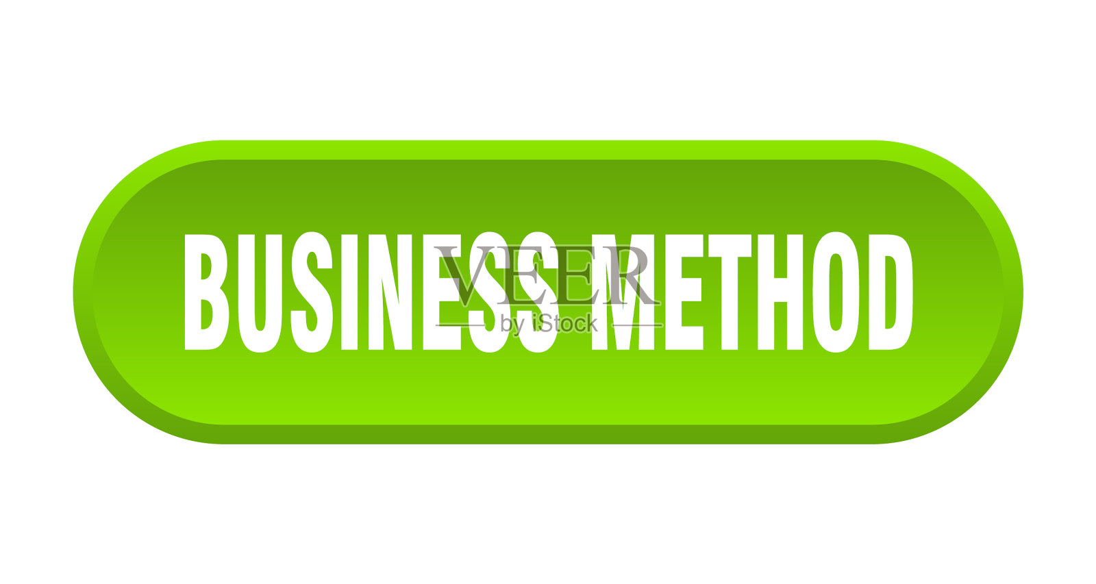 商业方法按钮圆角标志上的白色插画图片素材