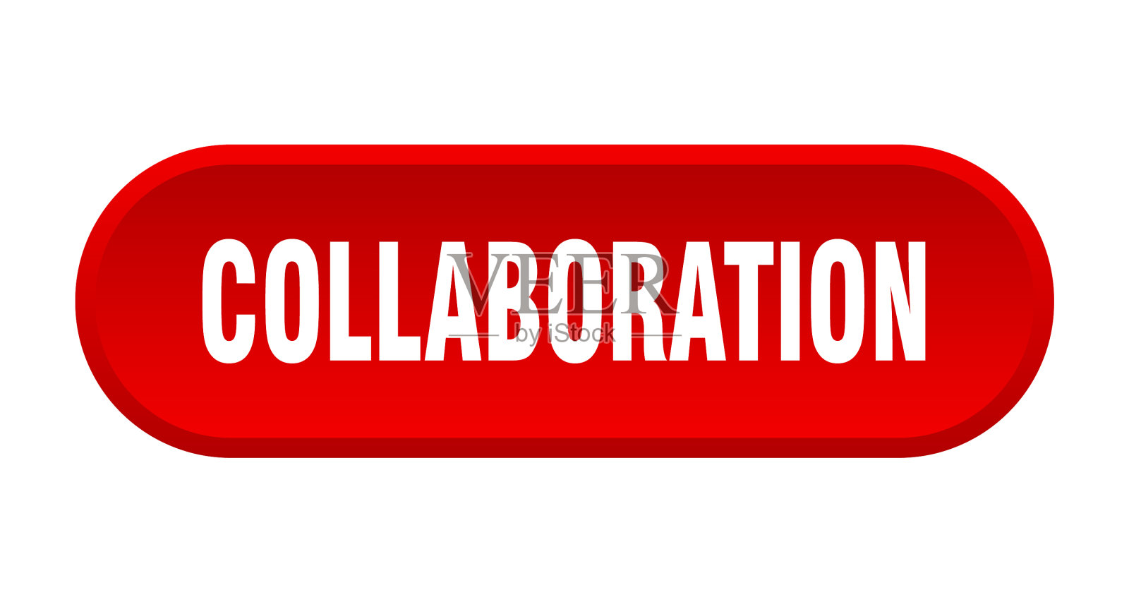 协作按钮圆形标志上的白色插画图片素材