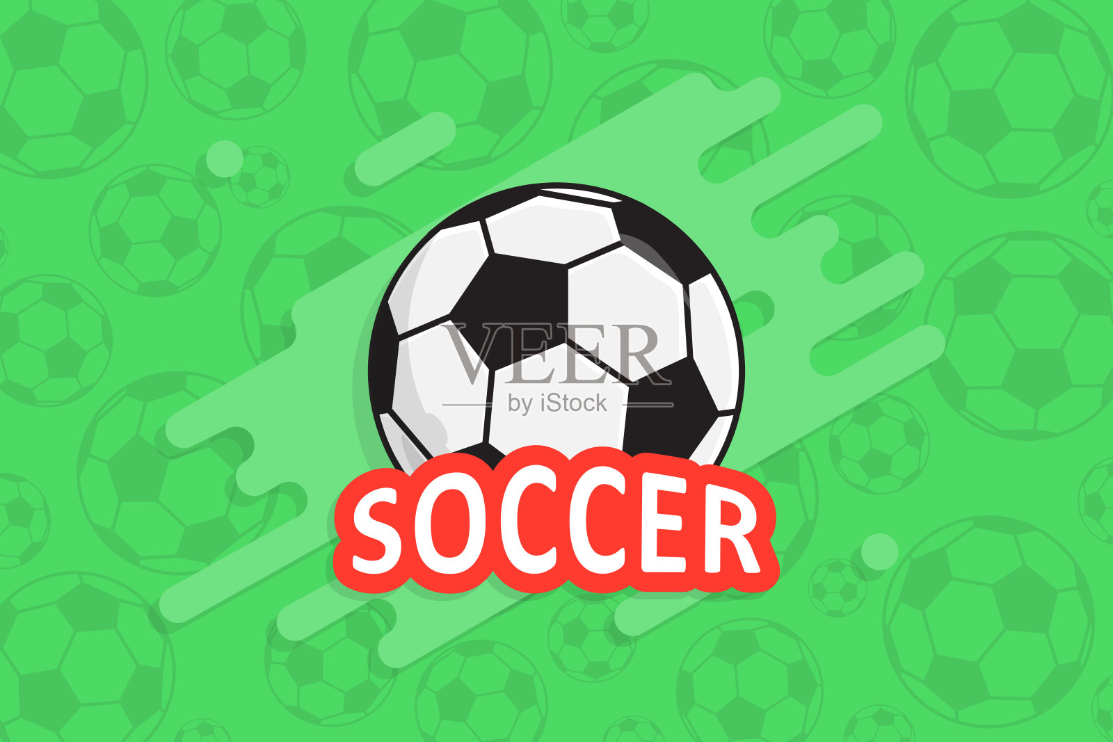 足球矢量背景平风格。彩色插图艺术的比赛插图和体育应用程序。每股收益10插画图片素材