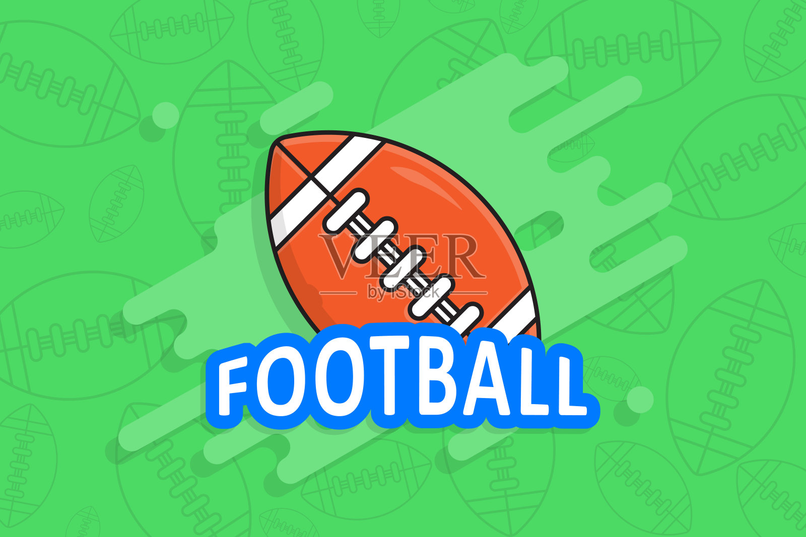 足球矢量背景在平面风格。彩色插图艺术的比赛插图和体育应用程序。每股收益10插画图片素材