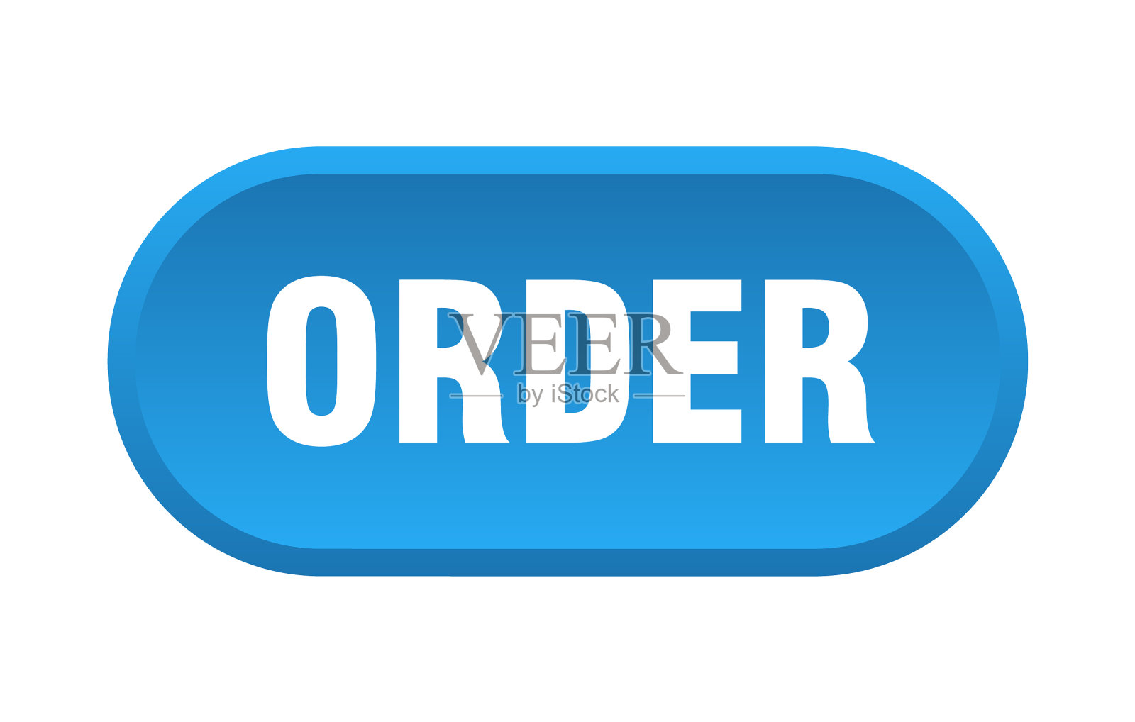 订单按钮圆角标志上的白色背景插画图片素材
