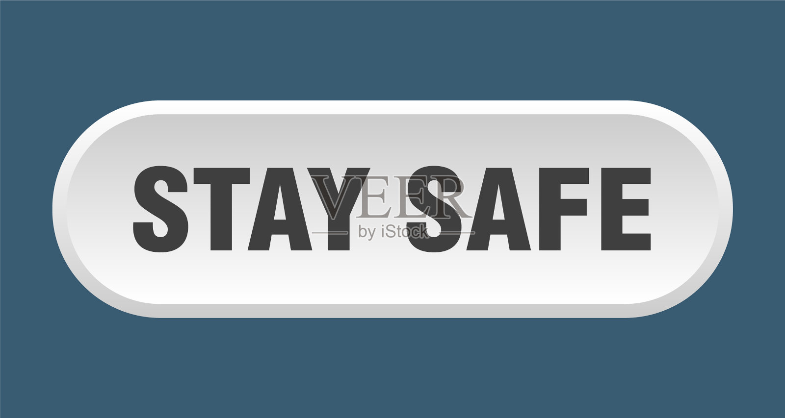 保持安全按钮圆形标志在白色背景插画图片素材