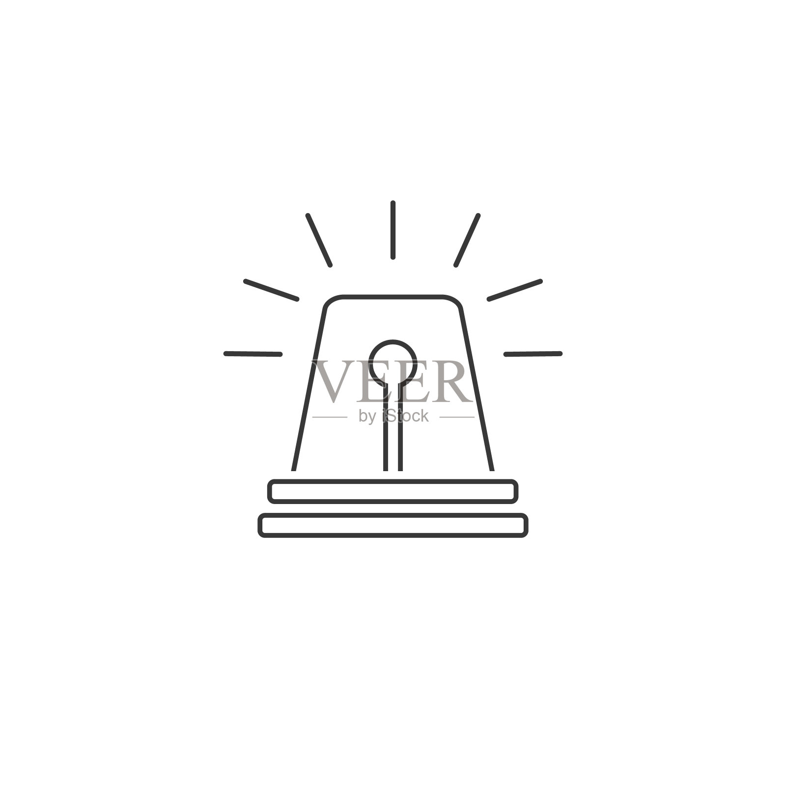 塞壬行图标。应急灯图标矢量插图插画图片素材