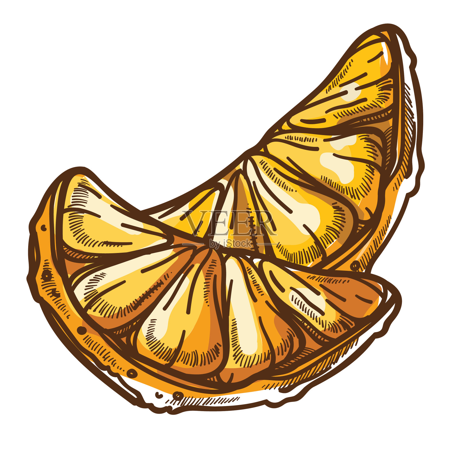 多汁的桔子片吃健康的橘子还是设计元素图片