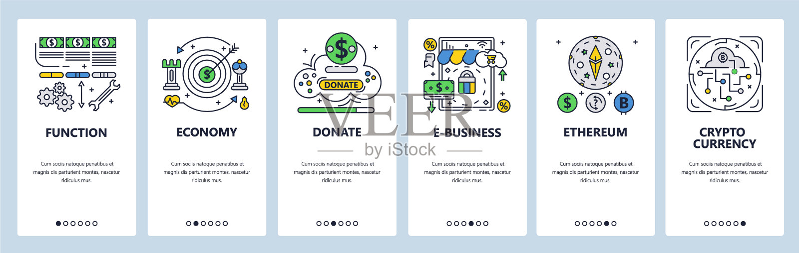 经济和电子商业加密货币设计模板素材