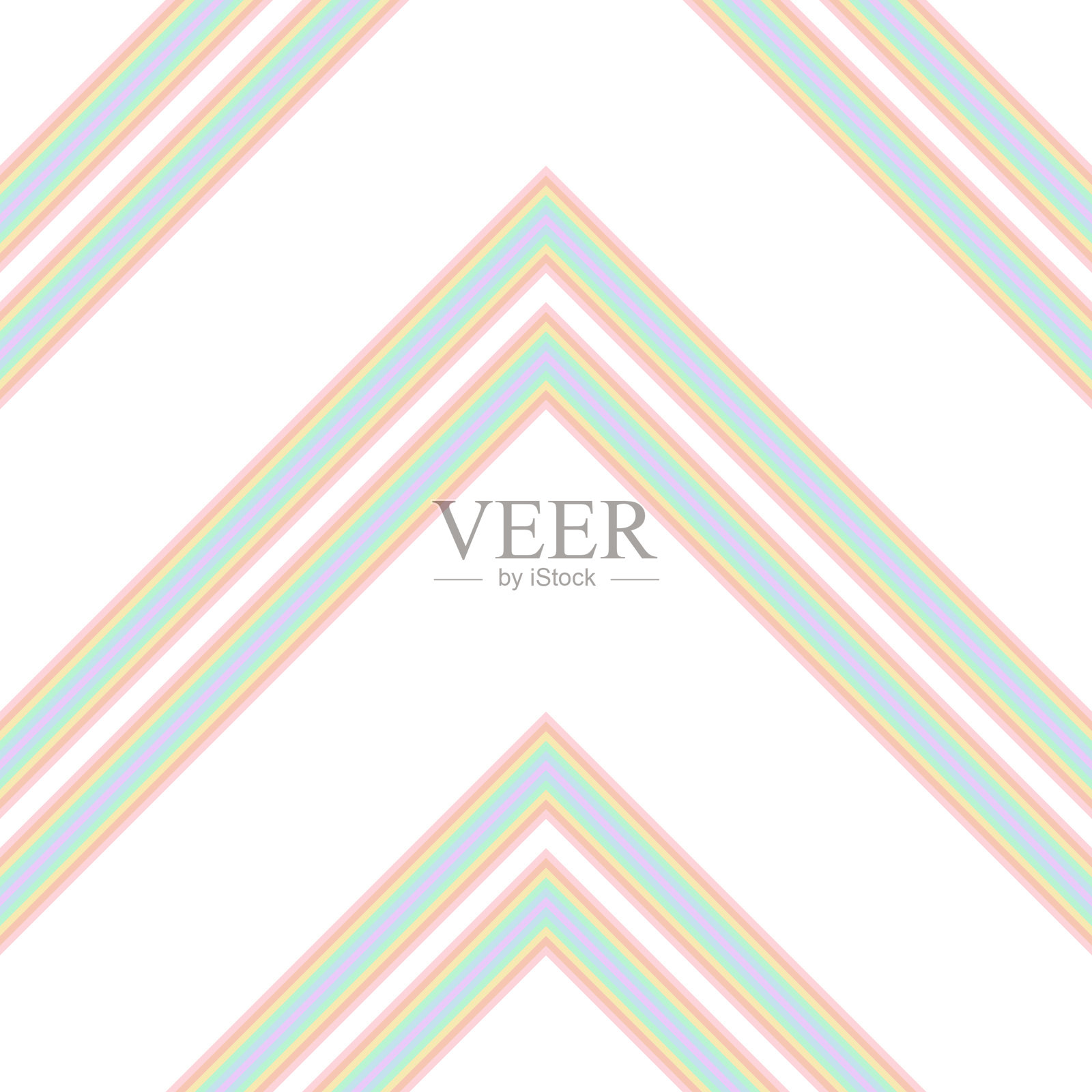 彩虹人字形斜条纹无缝图案插画图片素材