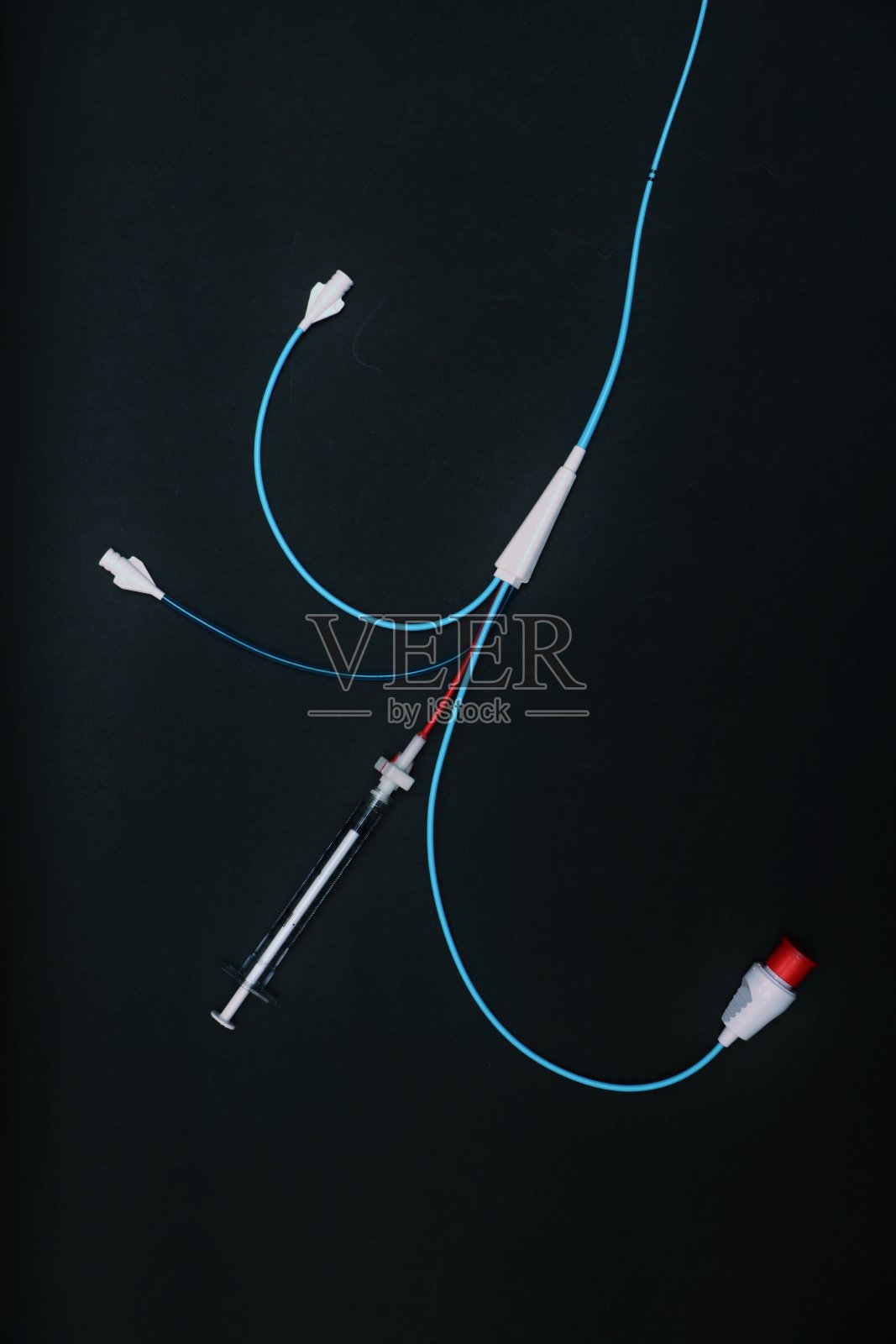 肺动脉导管用于右心导管照片摄影图片