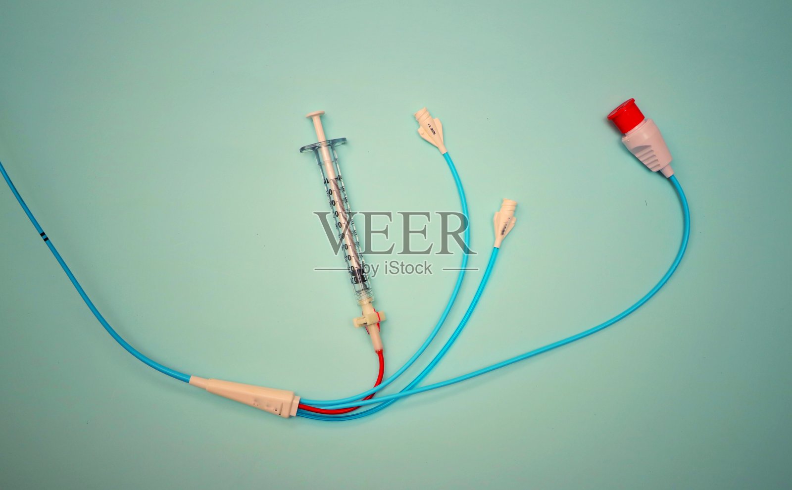 肺动脉导管用于右心导管照片摄影图片