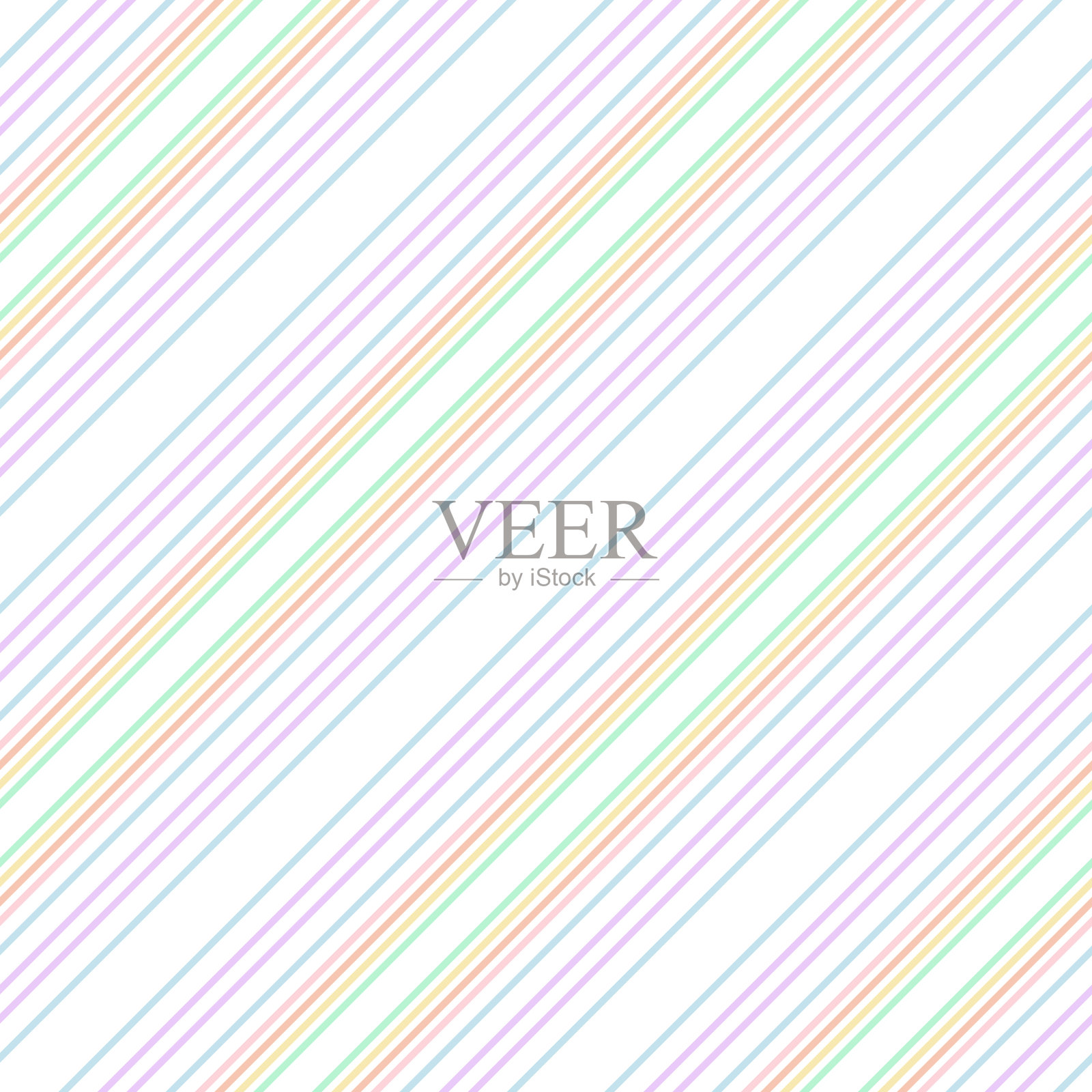 彩虹条纹无缝图案背景中插画图片素材