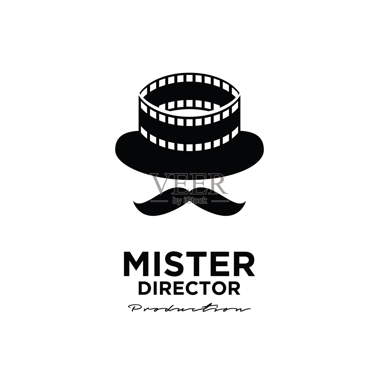 导演先生工作室电影视频电影电影摄影电影制作符号设计矢量图标插图孤立的白色背景插画图片素材