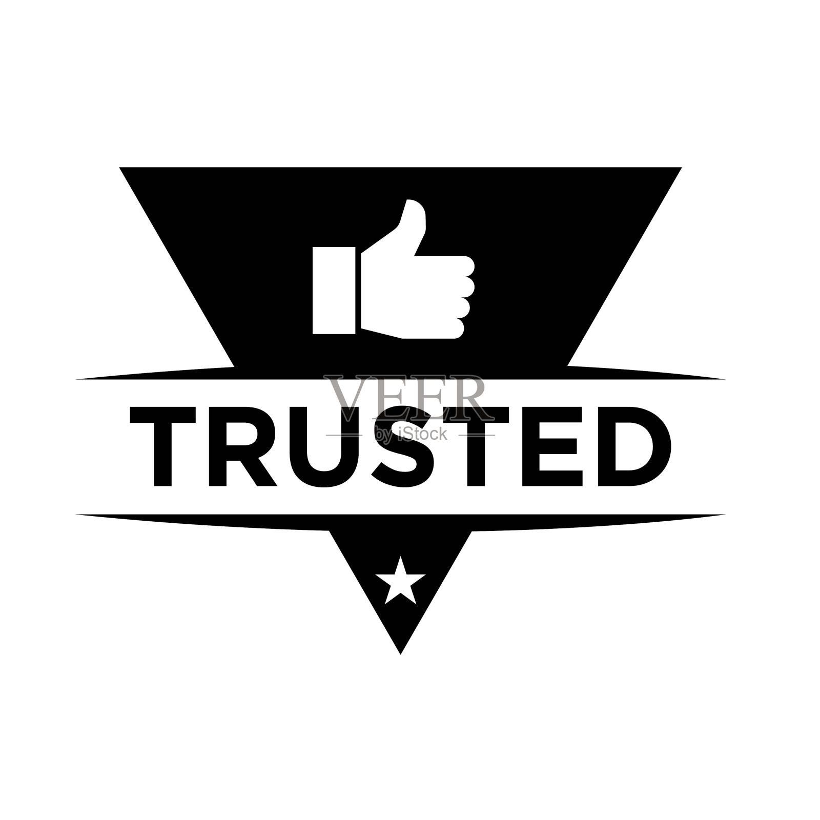 可信的卖家标志图标徽章设计元素图片