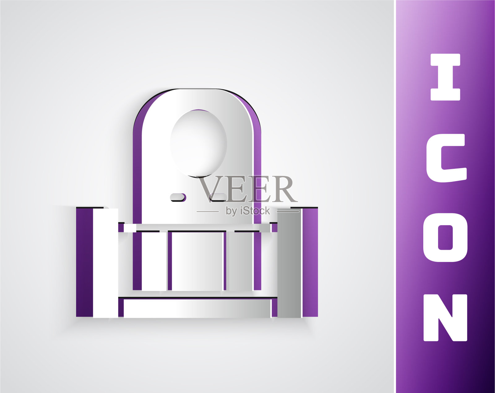 纸刻墓碑，与墓碑上的图标隔绝插画图片素材