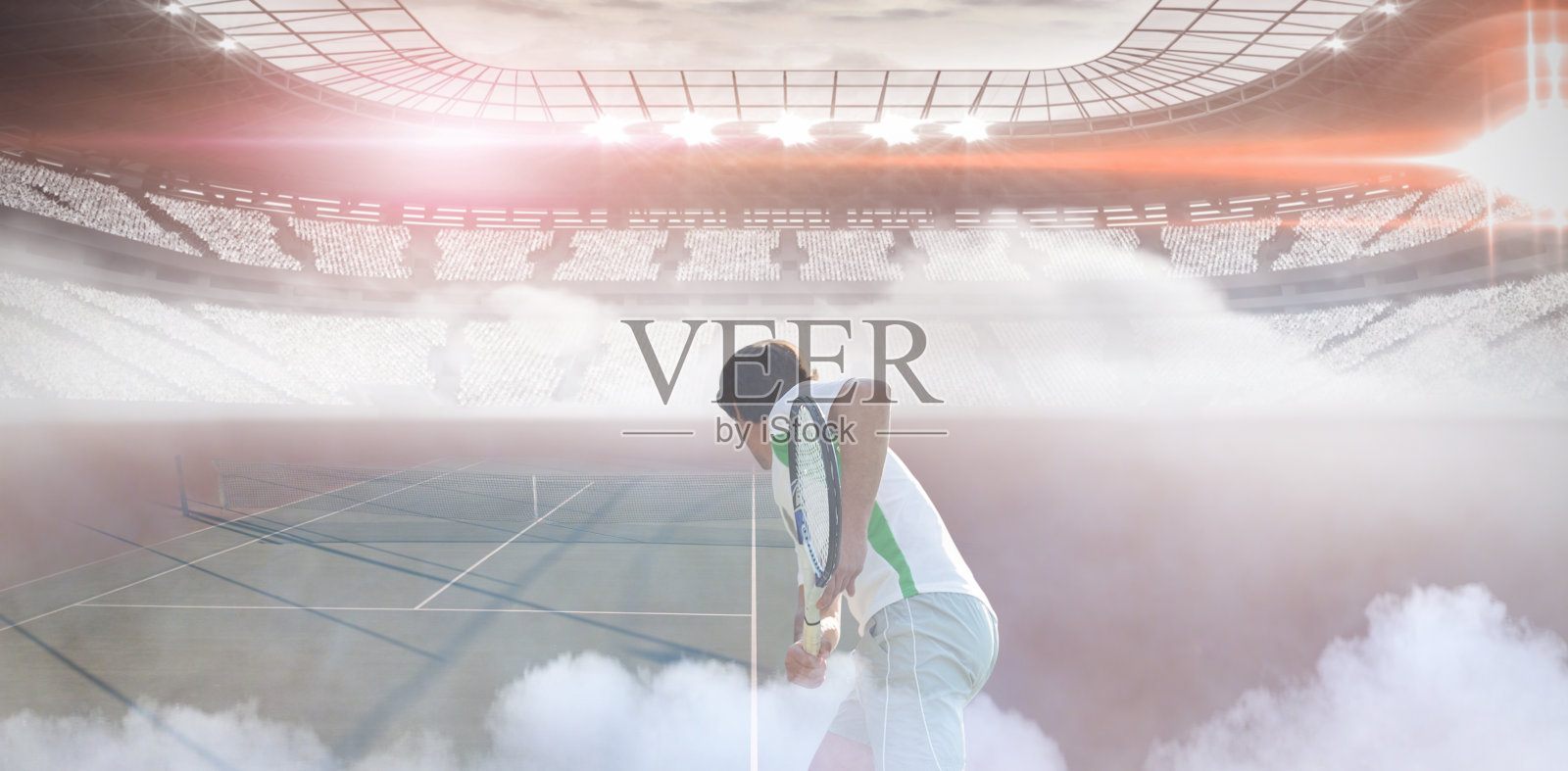 网球运动员的合成图像照片摄影图片