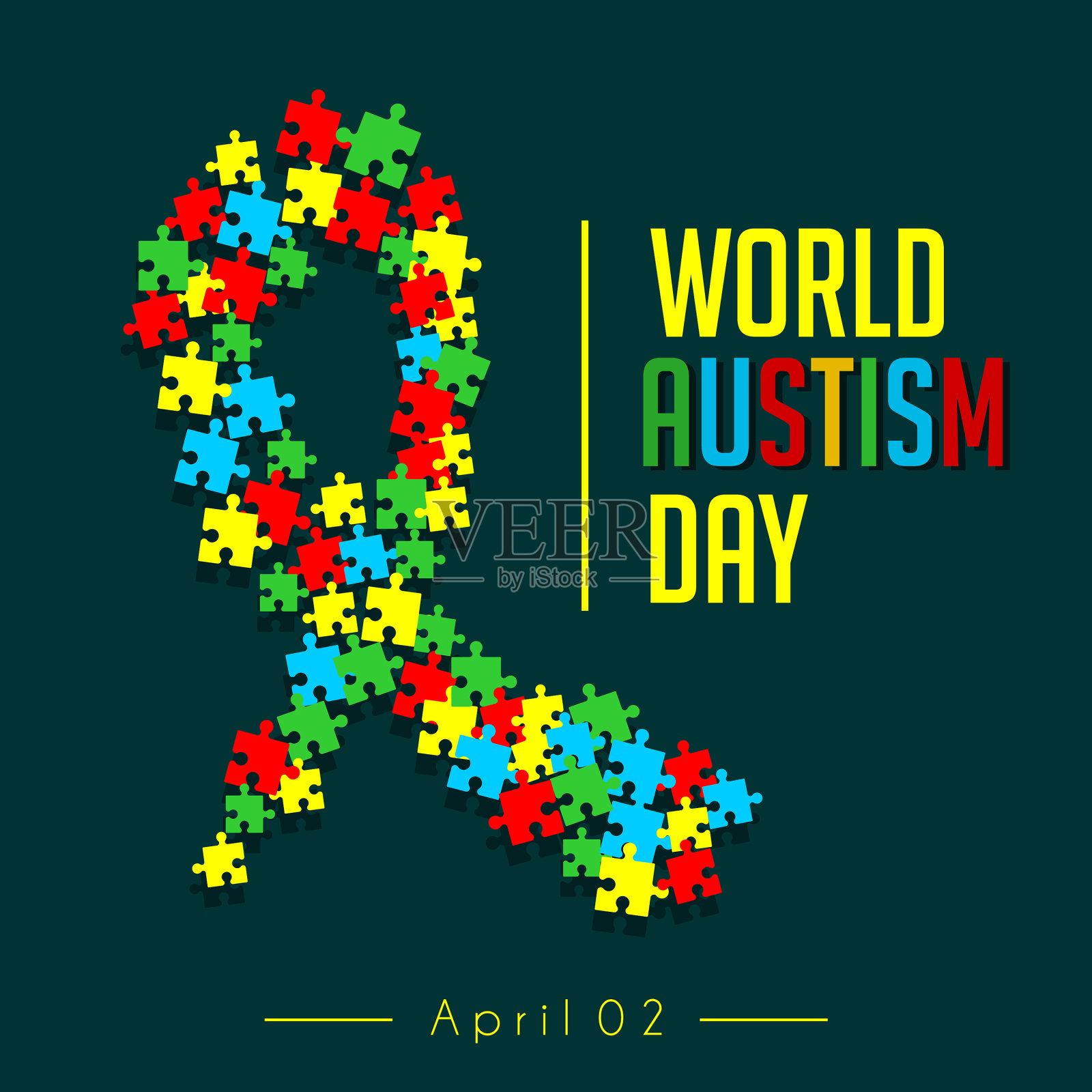 世界自闭症日插画图片素材