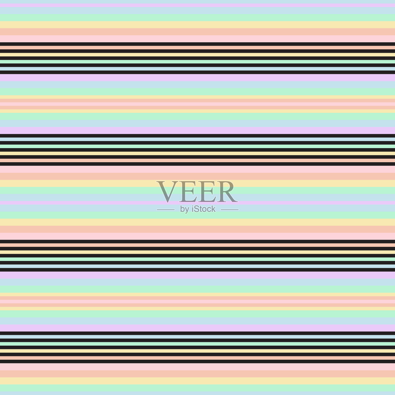 彩虹条纹无缝图案背景中插画图片素材