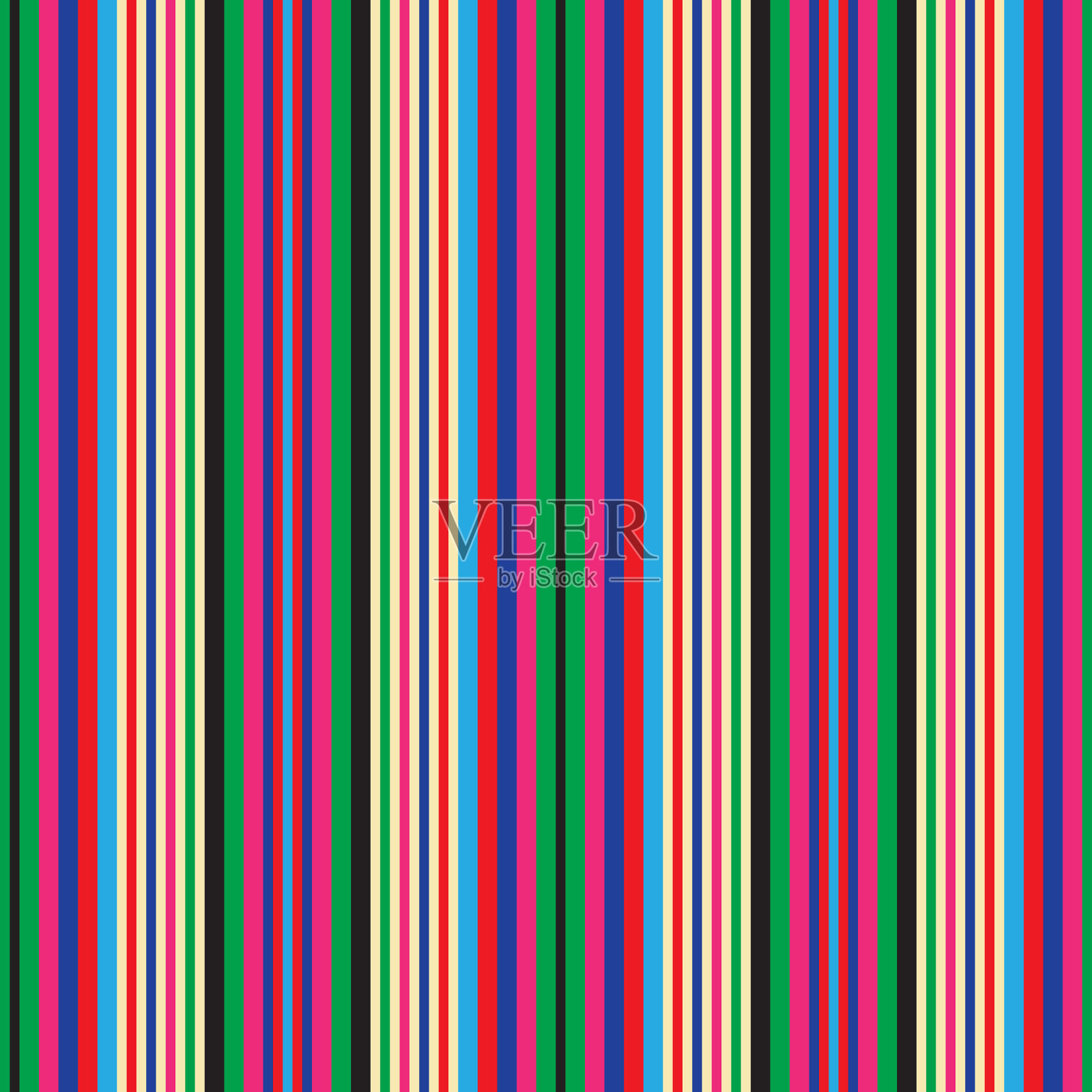 彩虹条纹无缝图案背景中插画图片素材