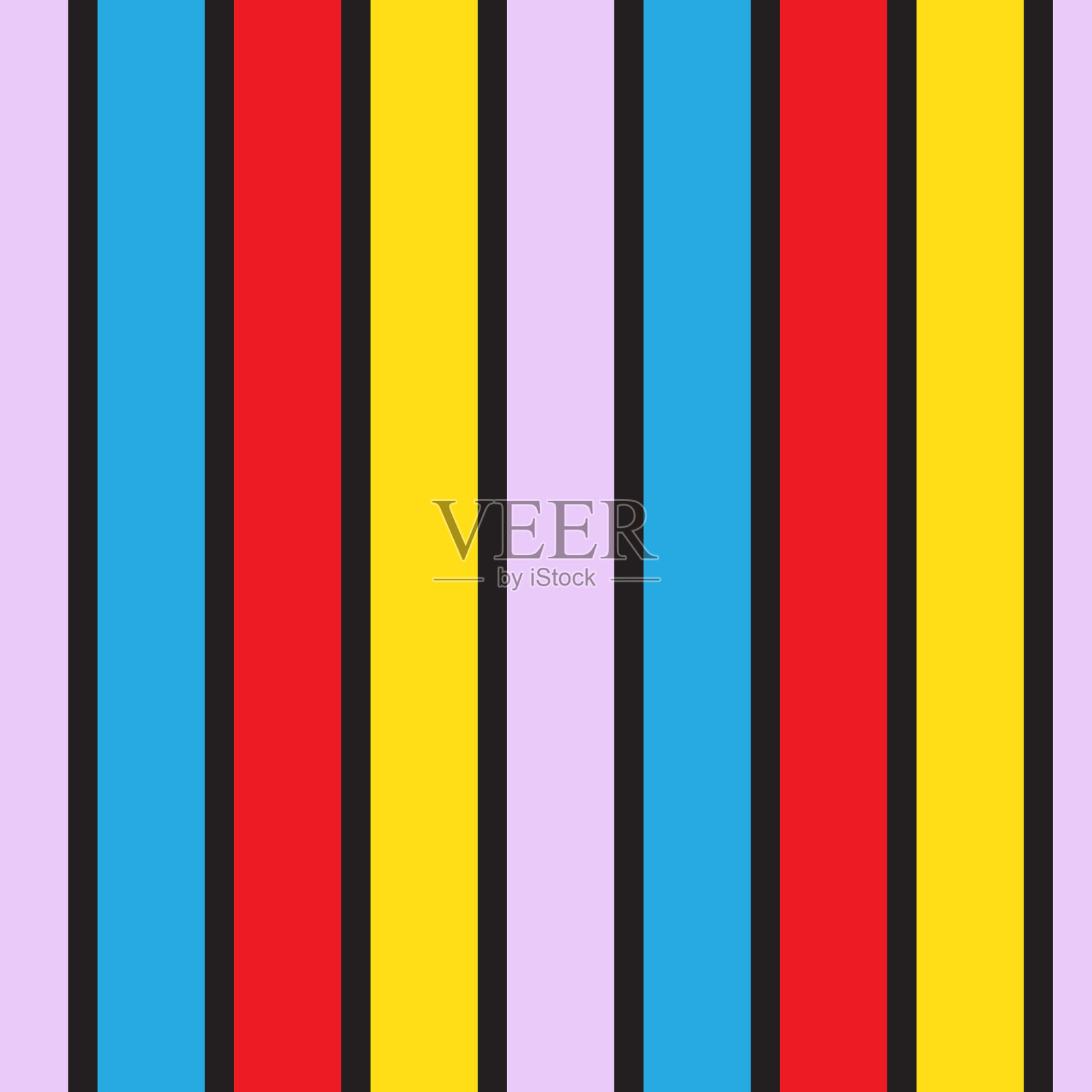 彩虹条纹无缝图案背景中插画图片素材