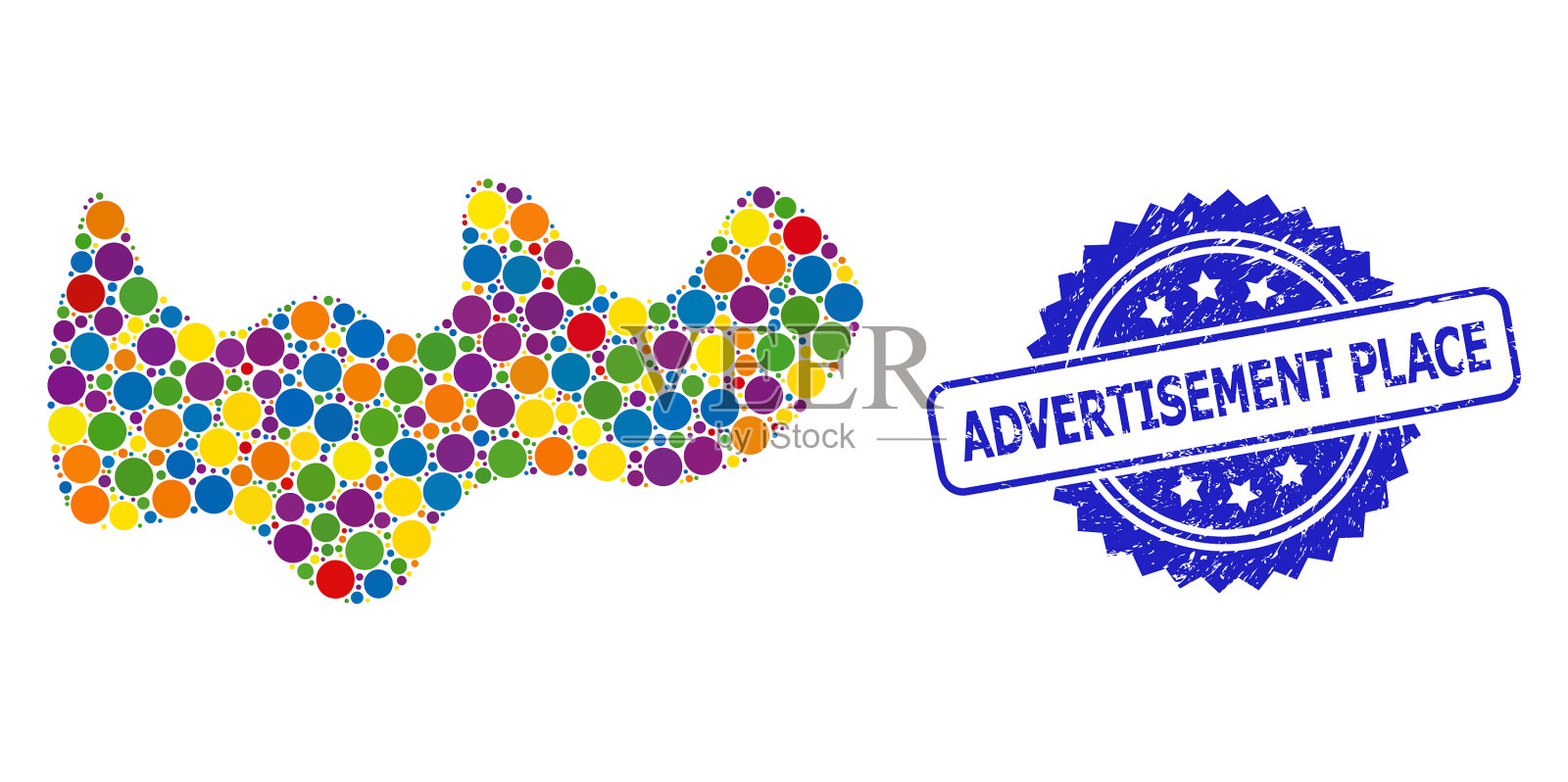 刮花了广告处印章和印章插画图片素材