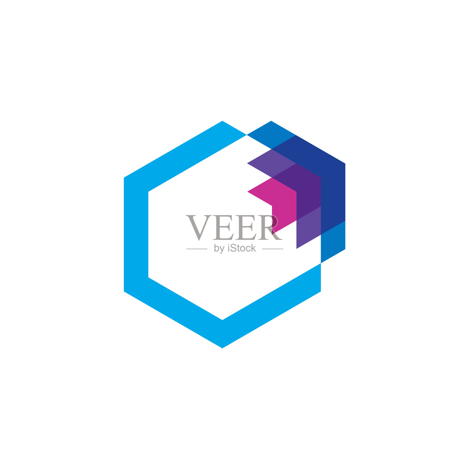 六角箭头企业标志图标素材