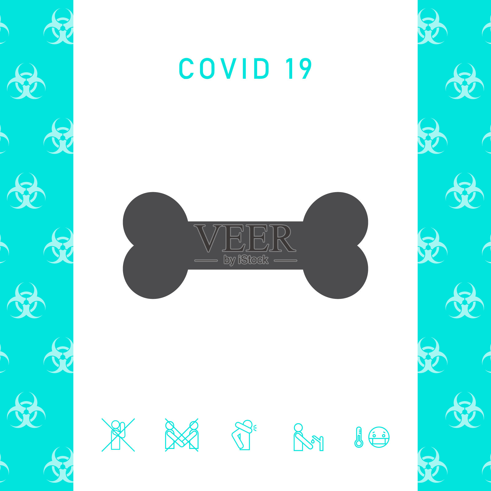 骨骼符号图标图形元素为您的设计插画图片素材