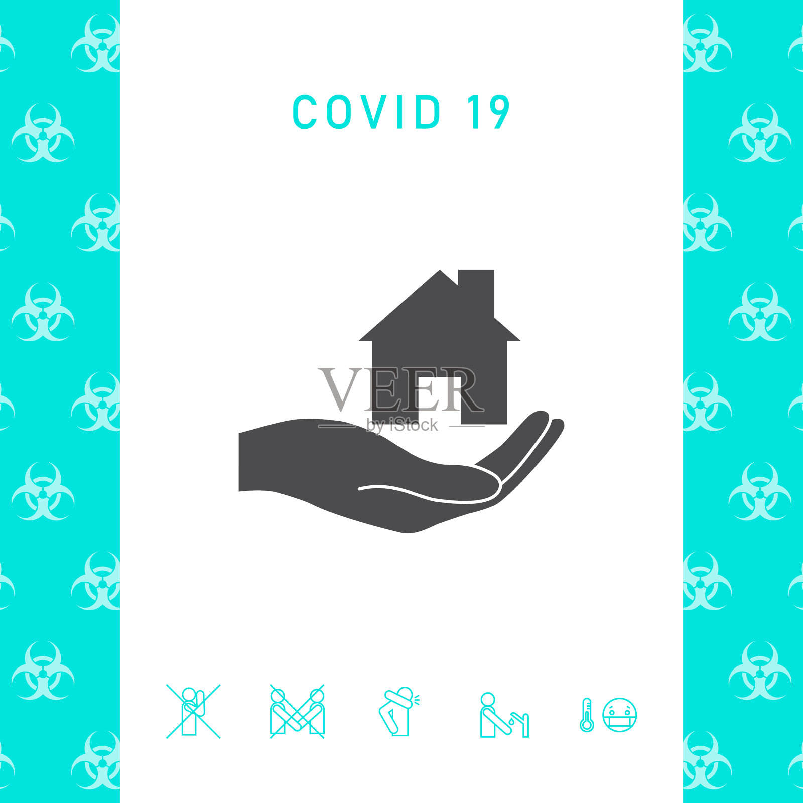 手握家居图形元素为您的设计插画图片素材