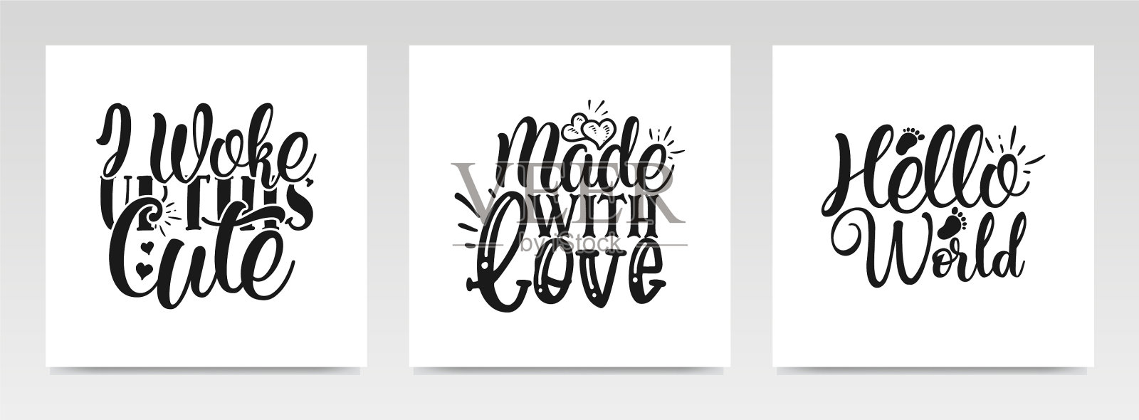 巴伯恩引用字母排版集插画图片素材