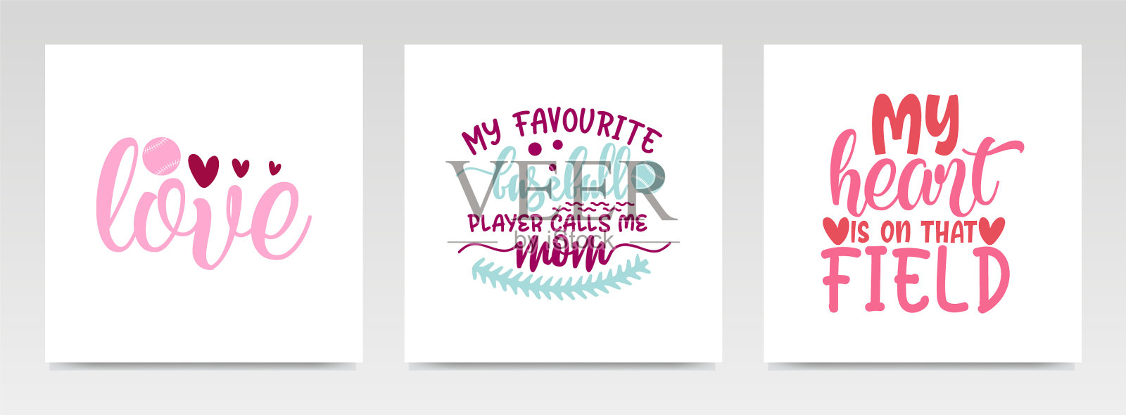 棒球运动引用字母排版集插画图片素材