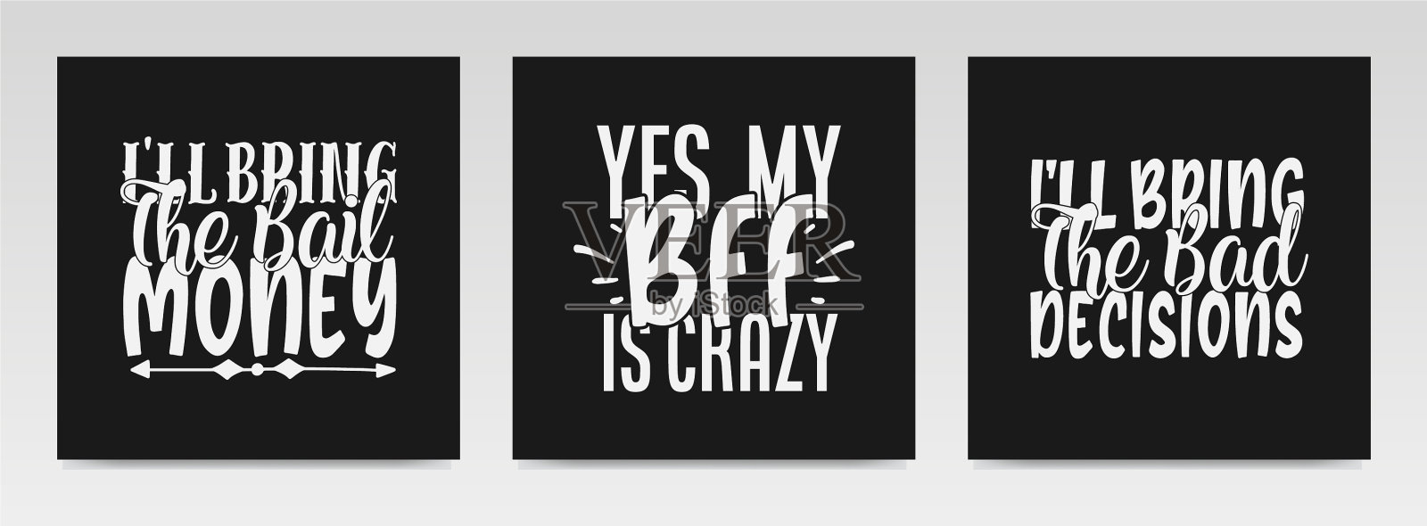 最好的朋友引用字母排版插画图片素材