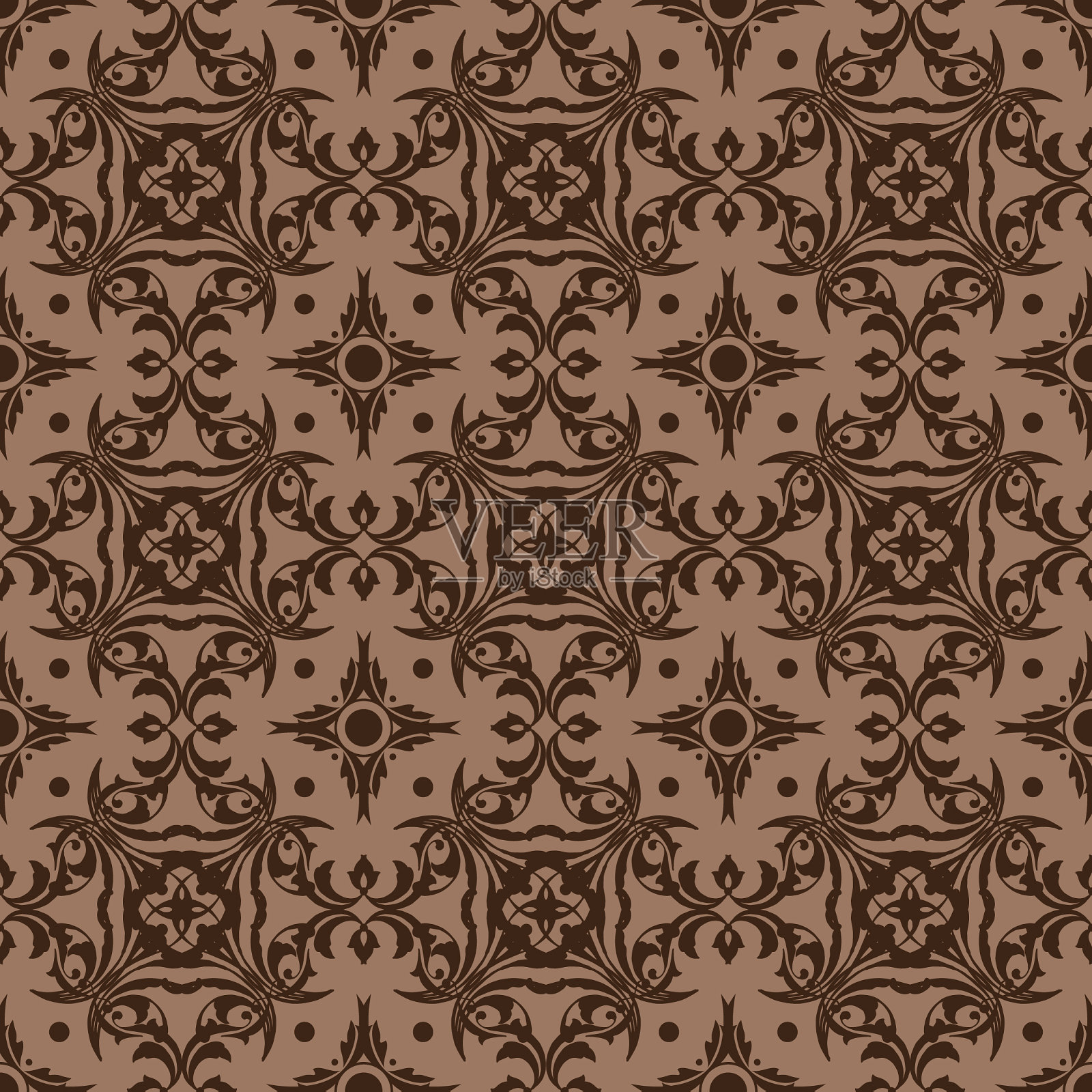 美丽的花图案在parang蜡染设计插画图片素材