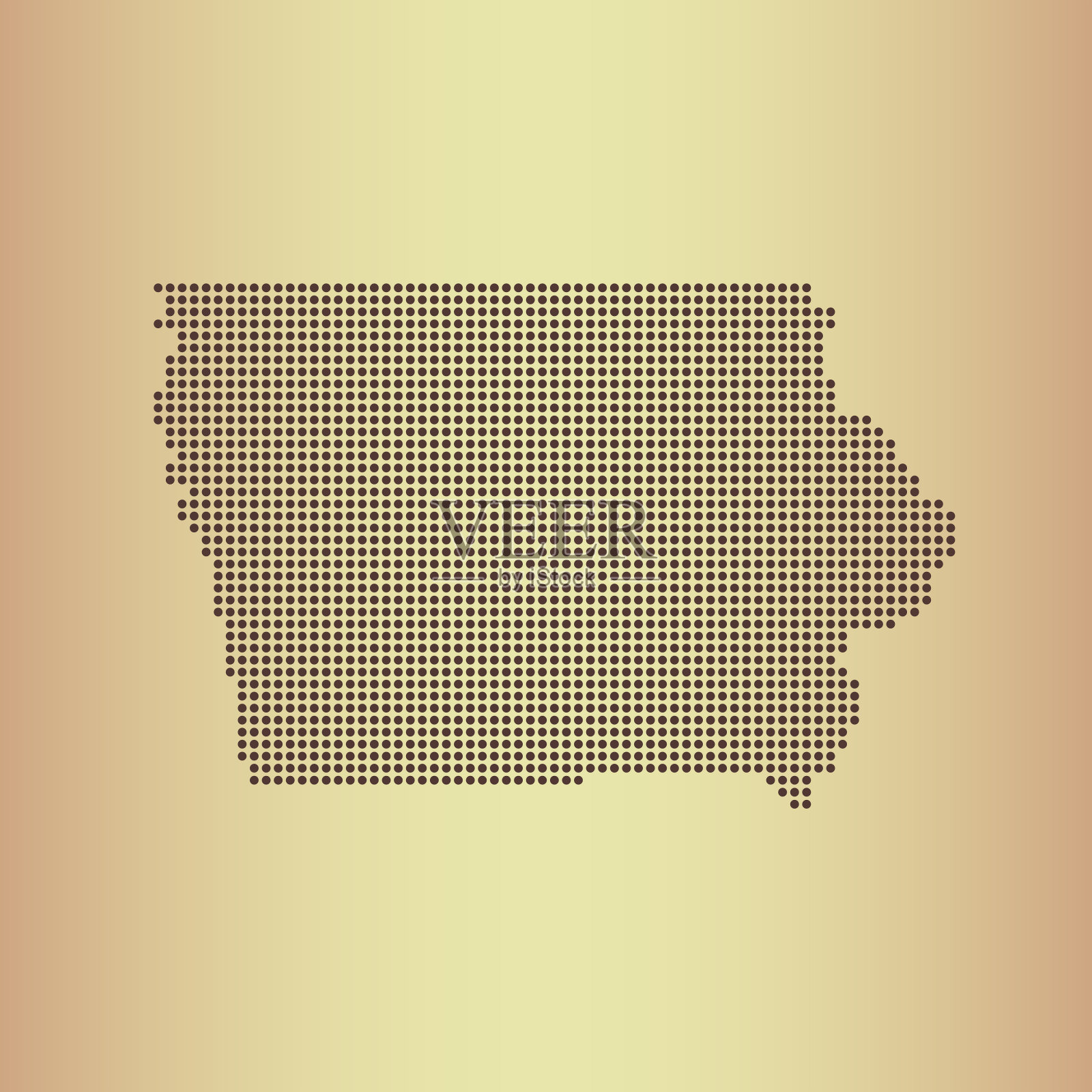 爱荷华州地图插画图片素材