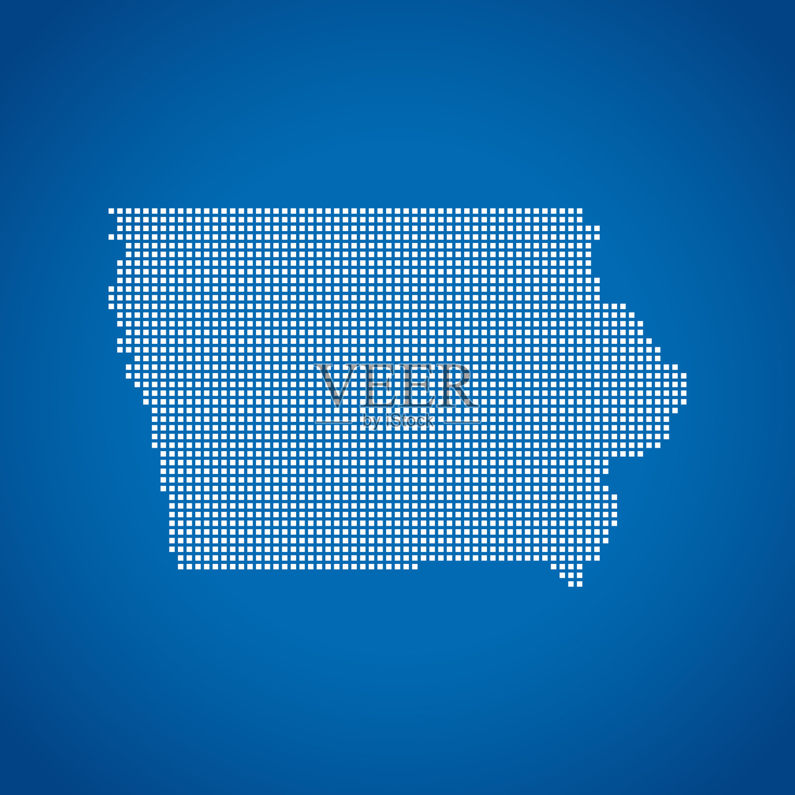 爱荷华州地图插画图片素材