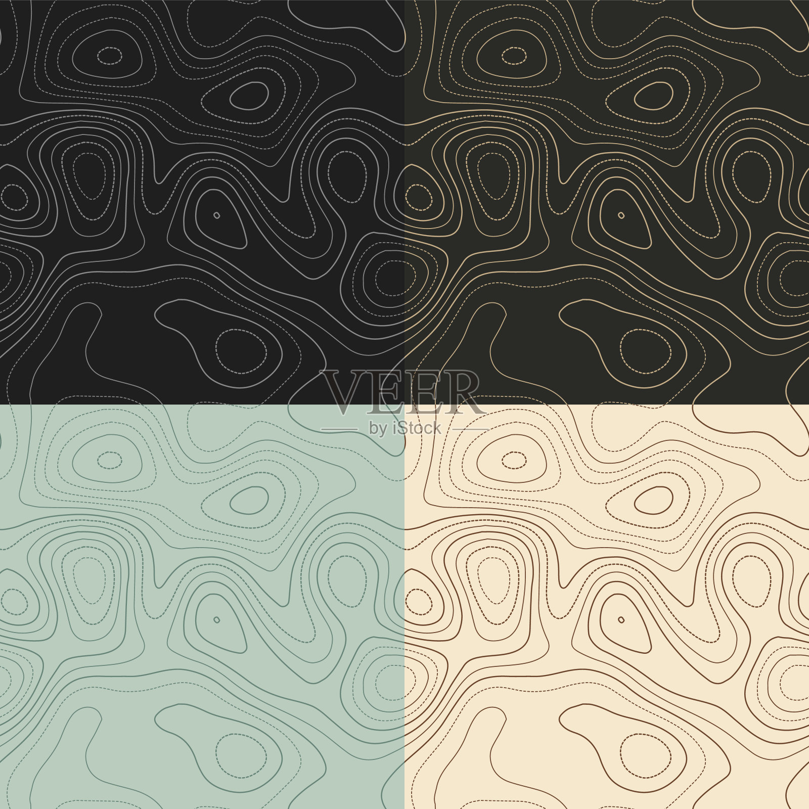 地形模式。插画图片素材